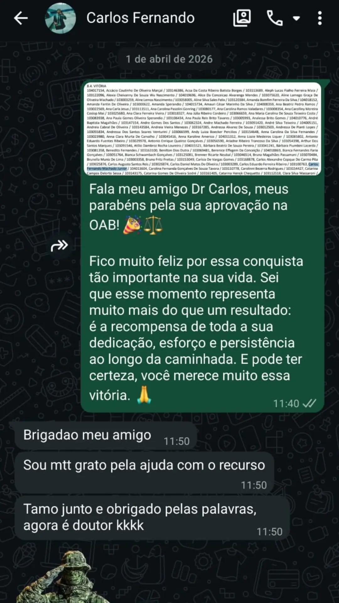 Recurso Aprovado OAB - Dr. Carlos Fernando